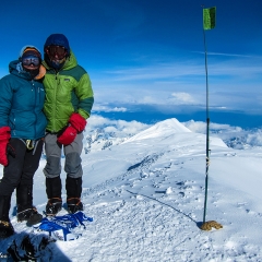 Chris and Liz Meder on top of Alaska!