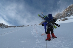 Holly Walker ascending Denali 2012 in Fresh Tracks overboots