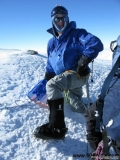 Ted F. wearing 40 Below Purple Haze overboots on Mt.Vinson Antarctica 2009