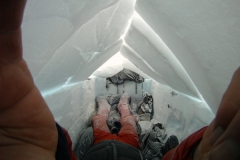 Lonnie Dupre wearing 40 Below overboots and camp booties on Denali on the One World Endeavors 2011