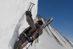 Martin L in Antarctica wearing Forty Below Purple Haze overboots