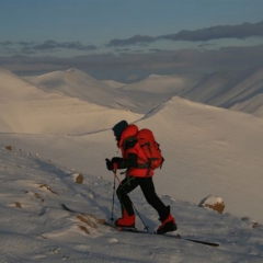 Dr. Lorenz Breitfeld group in Svalbard with Forty Below Fresh Tracks overboots