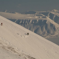 Dr. Lorenz Breitfeld group in Svalbard with Forty Below Fresh Tracks overboots