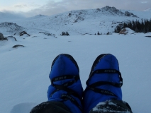 40 Below Camp Booties with a view of the Wind River Range 2013