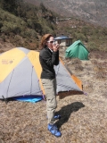 Felice G. wearing FB Camp Booties in Nepal 2012