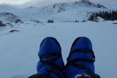 40 Below Camp Booties with a view of the Wind River Range 2013