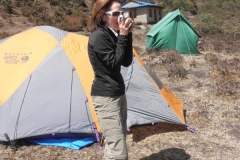 Felice G. wearing FB Camp Booties in Nepal 2012