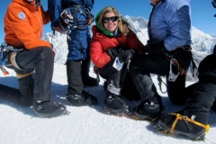 Adrain Ballinger group with K2 overboots on Ama Dablam