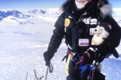 Norman Vaughan on summit of Mount Vaughan
